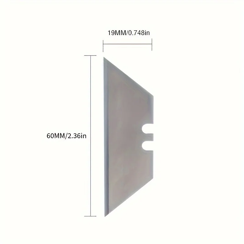 10pcs Stainless Steel Trapezoidal Cutting Blade - Interchangeable Multifunctional Set for Imitation Leather/Paper/Home Repair