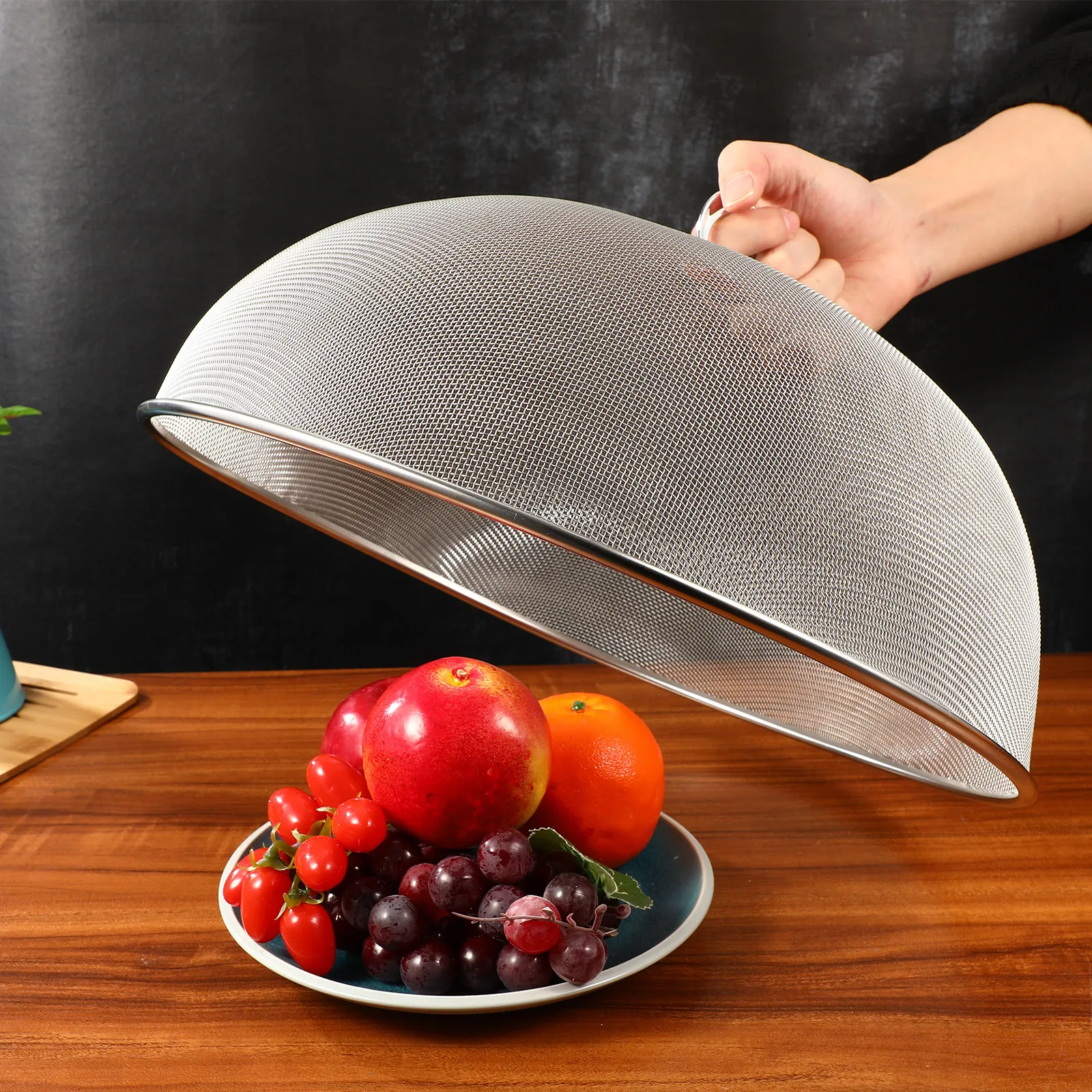 

Premium Stainless Steel Food Cover 40cm Mesh Protector Outdoor Camping Picnic Banquet Insect Proof Reusable Easy Clean