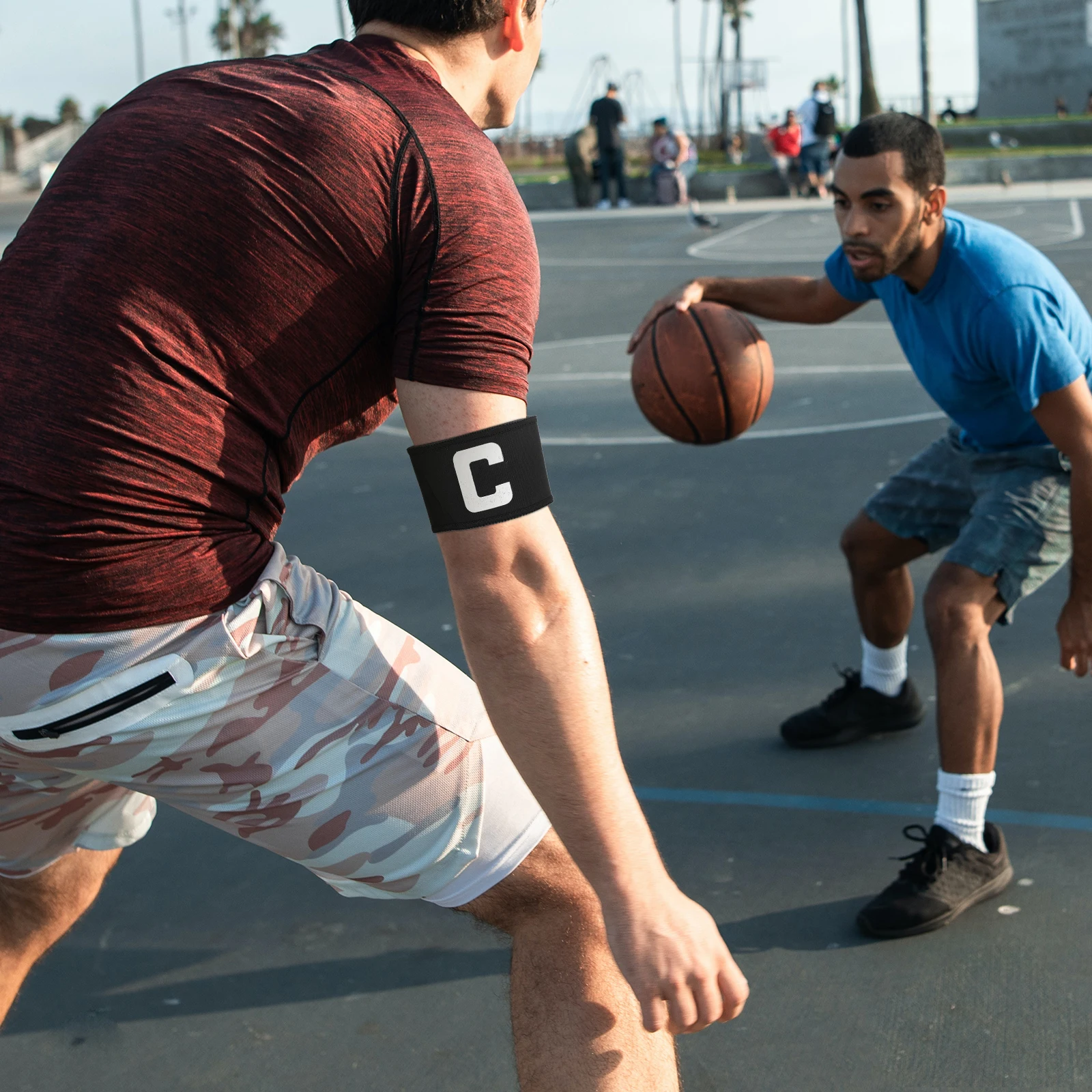 3pcs Captain Armband Durable Elastic Band for Soccer Rugby Basketball Team Leader C-mark Sports Supplies