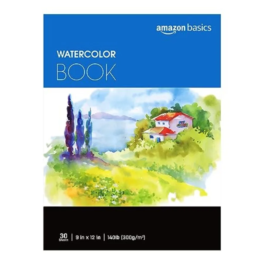 Watercolor Pad for Beginners, Artists, Adults and Students, Cold Press Textured Surface, 9