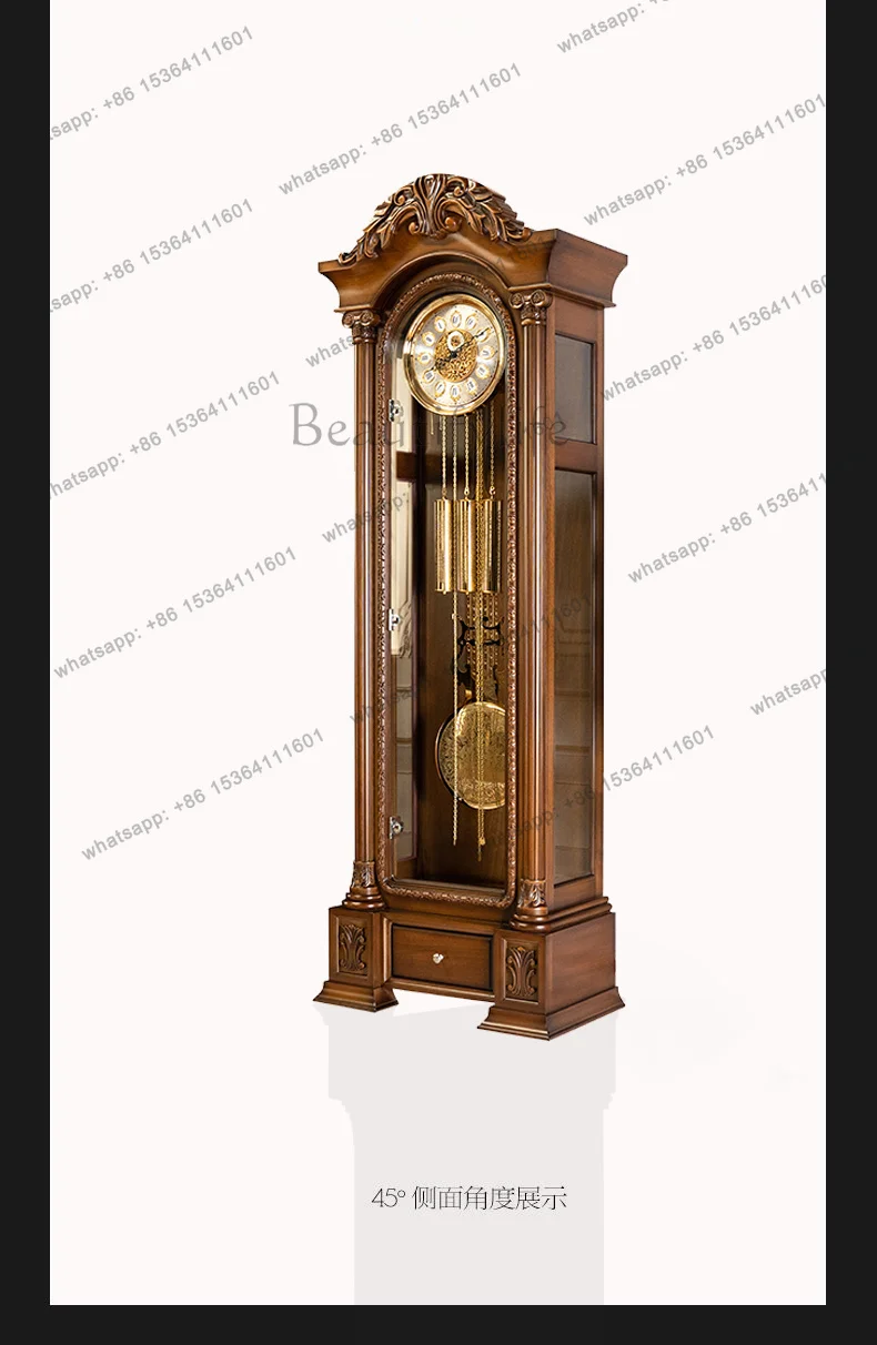 PG-Floor clock Living room Household American light luxury seat   Vertical seat clock European old-fashioned pendulum clock
