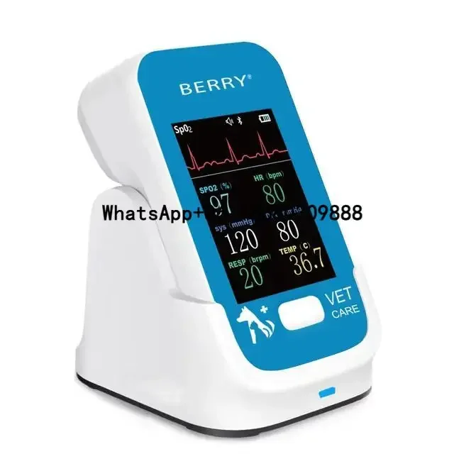 Berry AM6200 6 Parameter Spo2 HR ECG PR TEMP NIBP Good Quality Handheld Veterinary CE Pet Patient