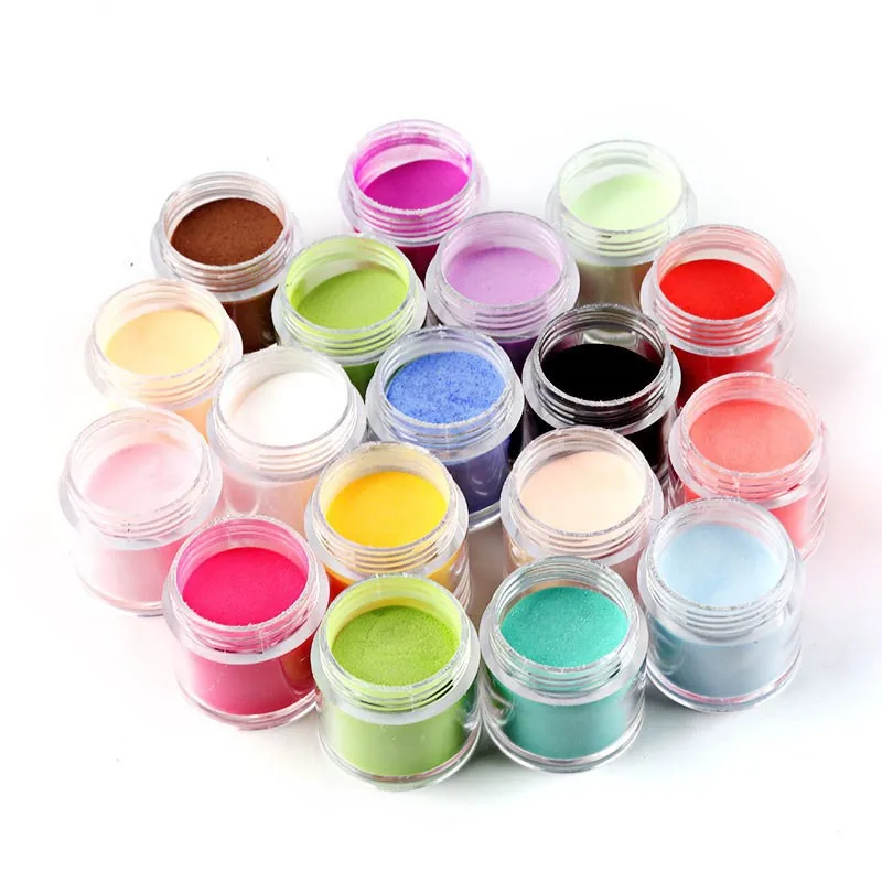 18Colors Set 10G Sweater Effect Nail Glitter Sparkly Sugar Dust Powder Chrome Pigment for Manicure Polish Nail Art Decorations