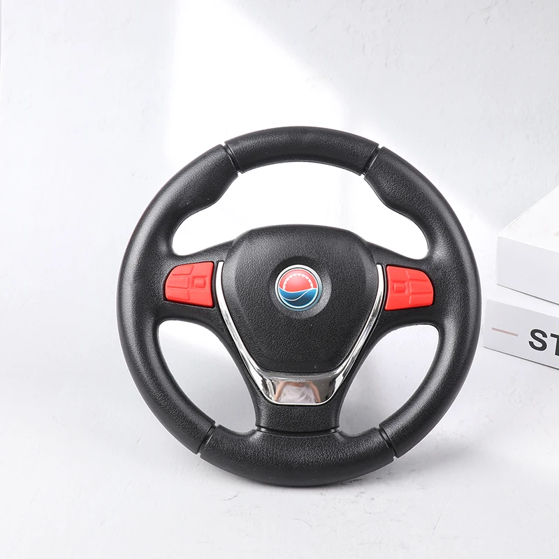 1Pc Black Car Accessories 4WD Off-road Replacement Part Driving Controller Stroller Toy Steering Wheel Electric Car Children Car