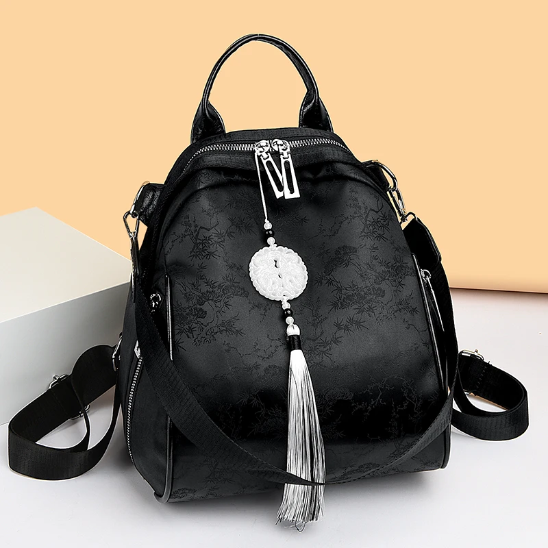 Luxury Women Brand Backpack With Large Capacity And Multifunctional Vintage Travel Backpack High Quality Leather Girl Mochila