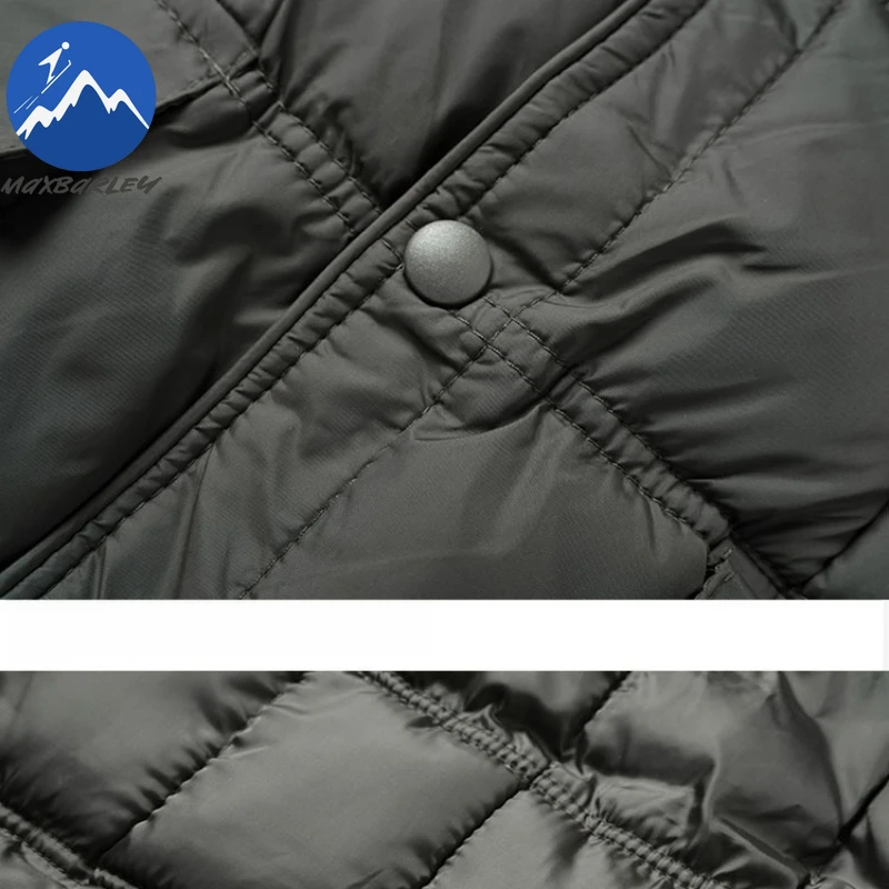 Maxbarley New Winter Padding Vest Man Street British Lightweight V-neck Men Cotton Padded Jacket Designer Sleeveless Parka Coat