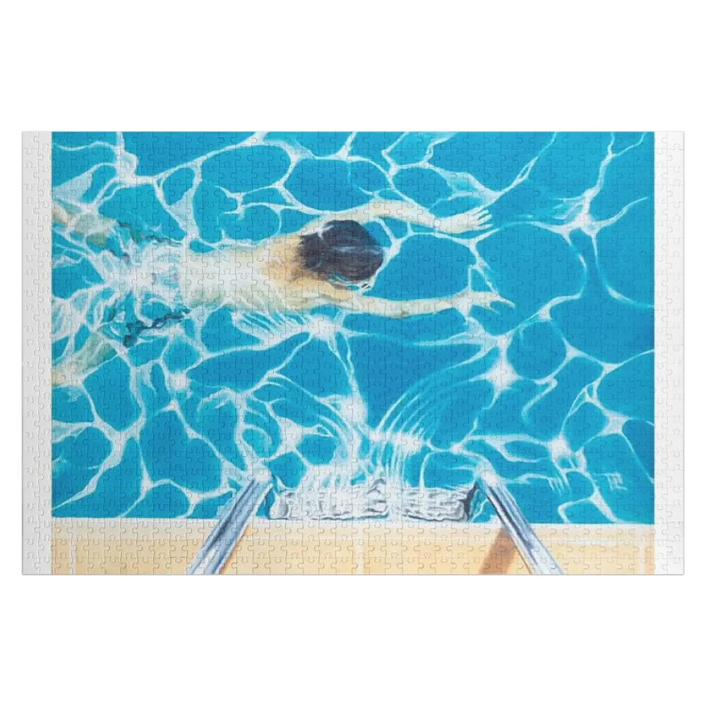 david summer swim Jigsaw Puzzle Personalized Gift Married Wooden Adults Puzzle