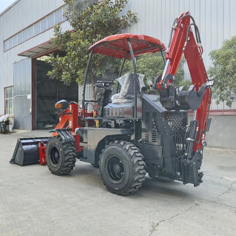 Multi-Purpose Wheeled Backhoe Loader Busy At Both Ends For Large-Scale Engineering Use