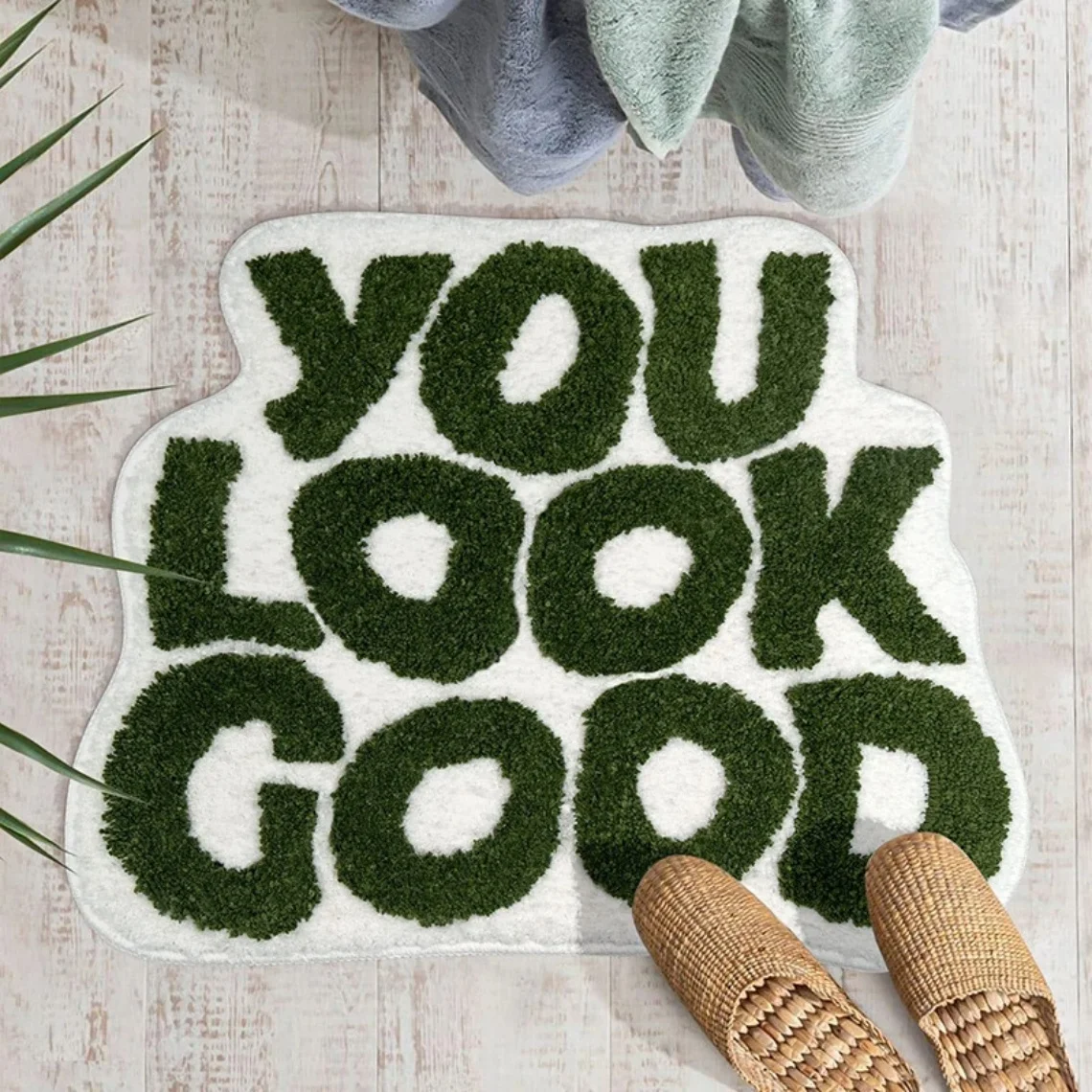 

YOU LOOK GOOD Tufted Rug Home Bathroom Rug Floor Mat