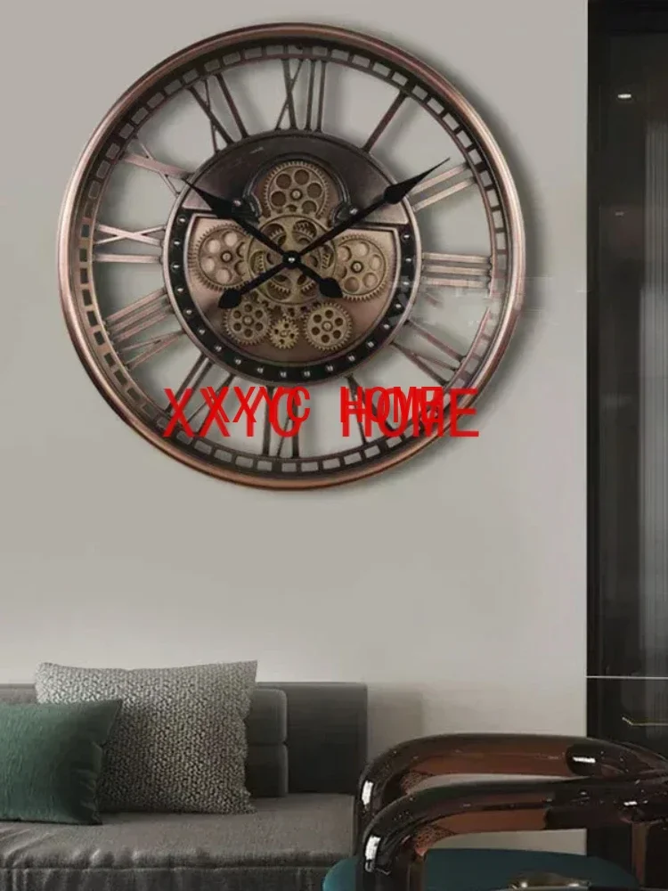 Clock Modern Design Living Room Decoration Large Size Mechanical Gear Wall Watch Home Decor Klokken Wandklokken