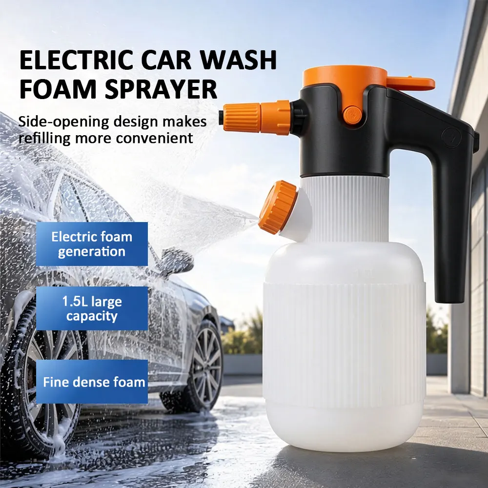 Electric Car Foam Sprayer Pressurized Soap Sprayer High Pressure Fine Foam Automatic Foam Washer Exterior Car Washing Accessory