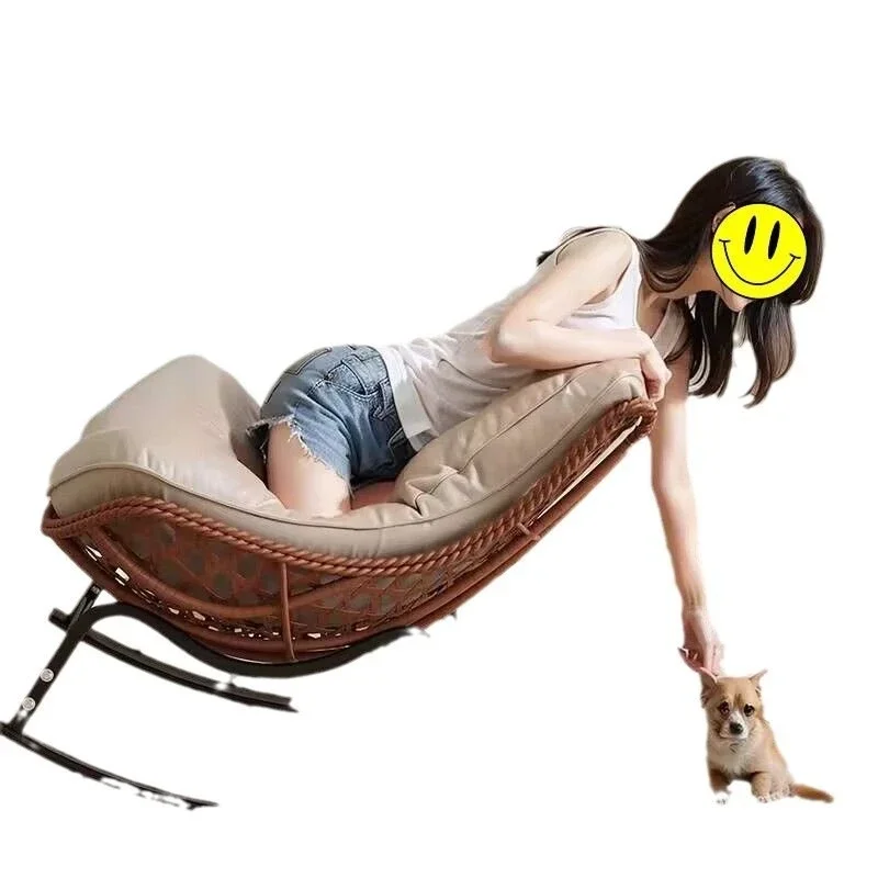 

Lazy recliner rocking chair household balcony nap leisure chair adult outdoor