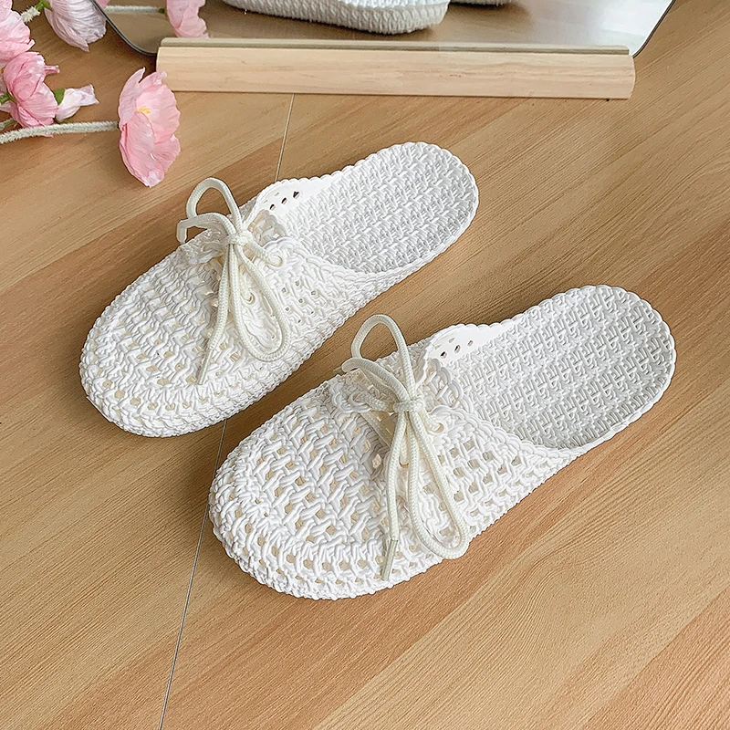 beach casual sandals and slippers female hollow hole shoes home indoor and outdoor drag lazy fashion student drag 2024