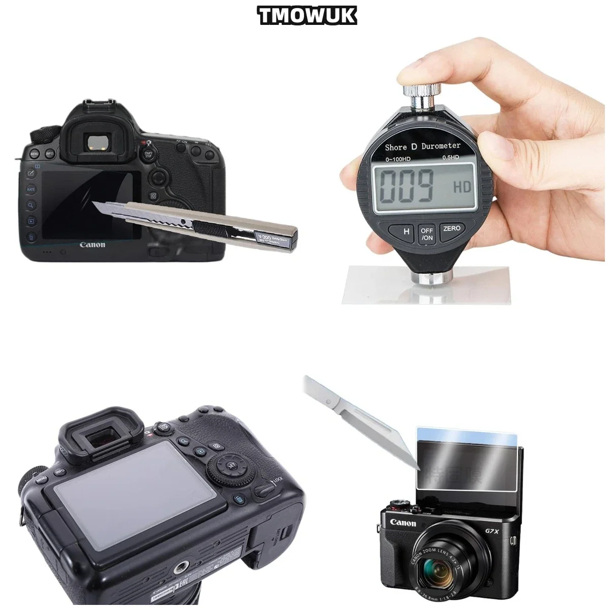 For Canon G7X3 850D M200, HD Clear Tempered Glass Screen Protector, 9H Hardness Anti-Scratch
