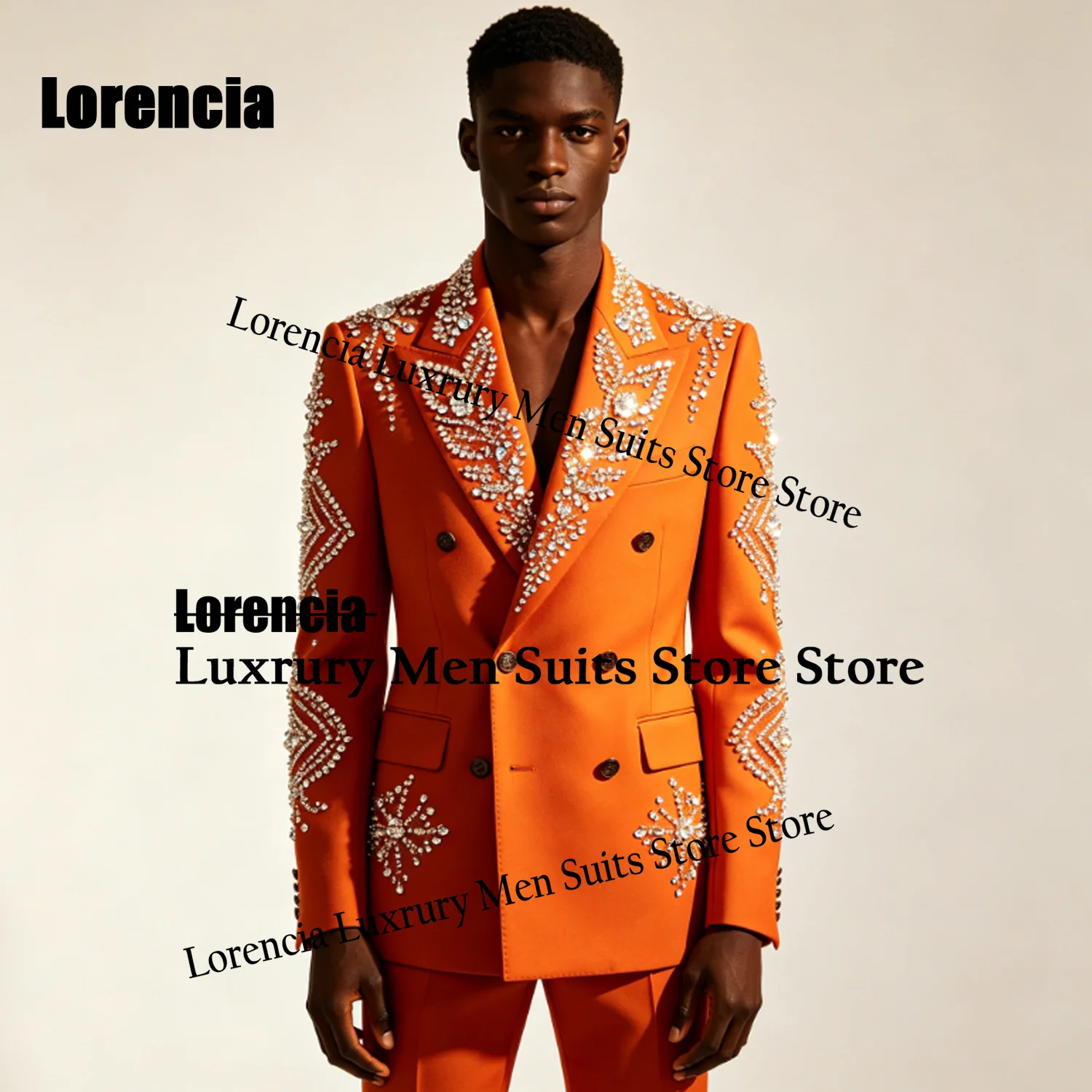 

High End Sequin Men Suits Luxury Crystal Prom Evening Groom Tuxedos 2 Pieces Set Male Evening Blazer trajes para homb Customized