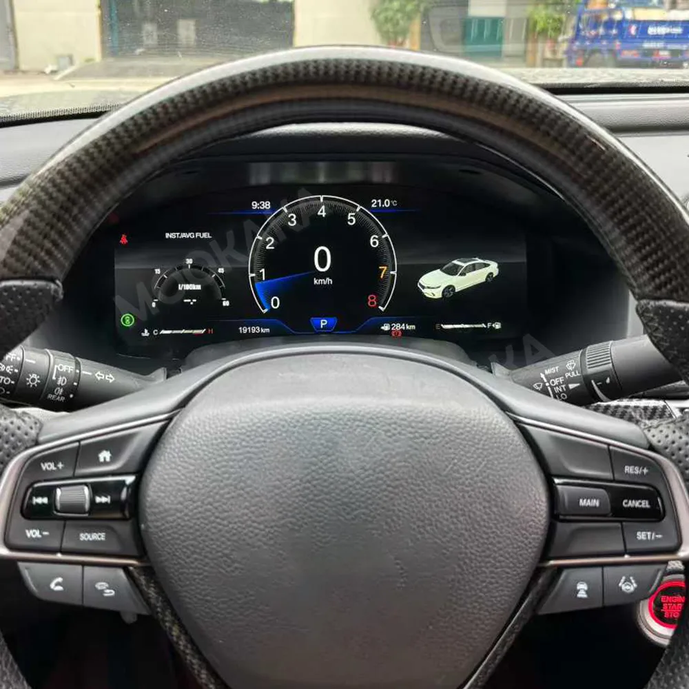 Car dashboard Auto Gauge For Honda Accord 10th Generation 2018~2023 LCD Digital Cluster Panel Linux 12.3 Inch system Speed Meter