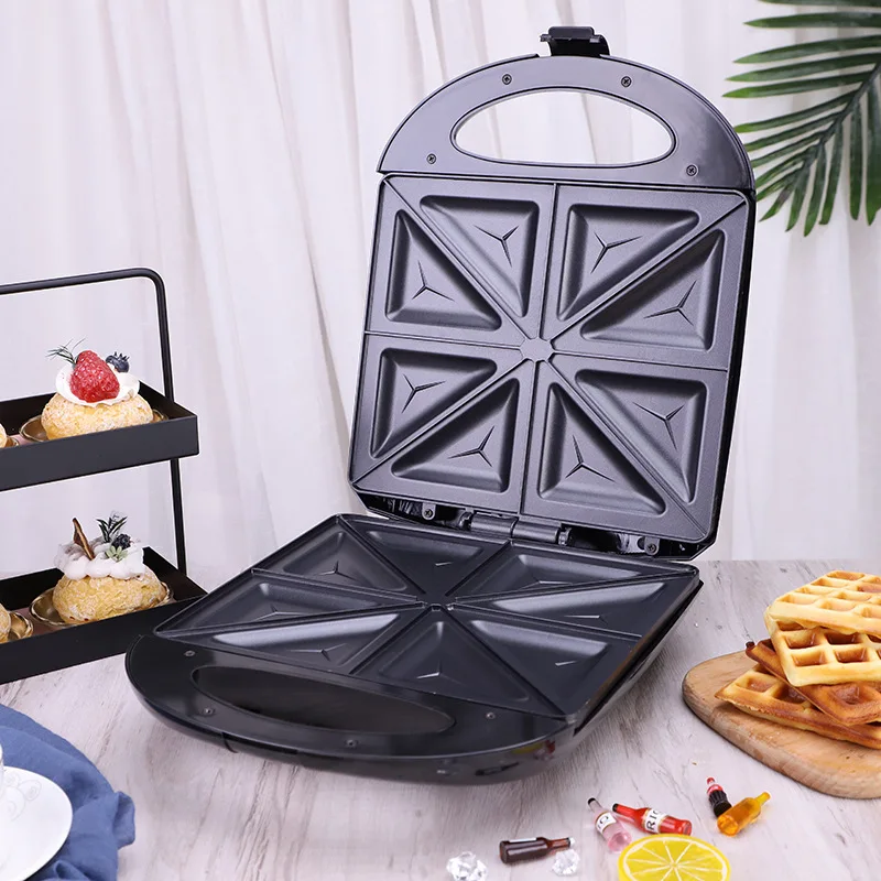 Waffle Maker Breakfast Sandwich Maker Toaster Design Non Stick Sandwich Maker With 4 Cool Touch Handle sandwich