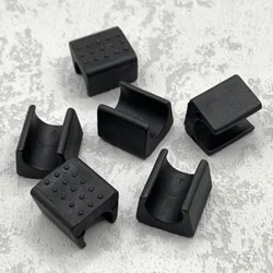 10Pcs 12mm Home Office Chair Leg Pad Cover Non-Slip Furniture Foot Table Leg End Caps Covers Floor Protectors U-type Tube Clamps