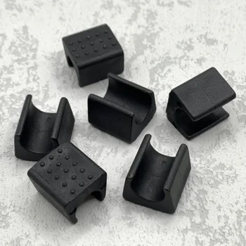 홈 오피스 의자 다리 패드 커버, 미끄럼 방지 가구 발 테이블, 다리 끝 캡 커버, 바닥 보호대, U형 튜브 클램프, 10 개, 12mm