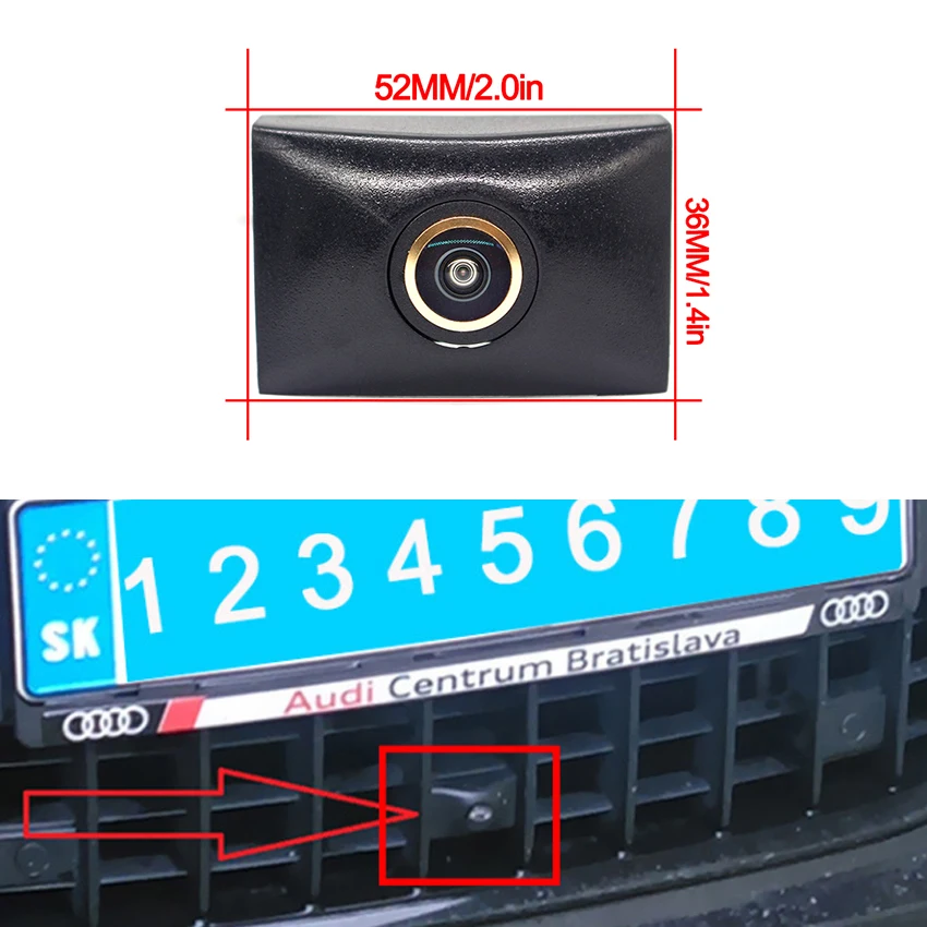 170° Car Front View Camera for Audi Q7 4L Facelift 2010 2011 2012 2013 2014 2015 Night vision Vehicle Parking LOGO Front Camera