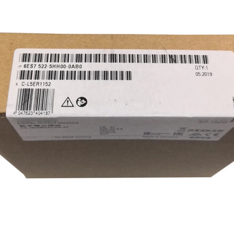 

New Fast Shipping S7-1500 Digital Output Module DQ 16x 230V AC/2A ST 6ES7 522-5HH00-0AB0 6ES7522-5HH00-0AB0 Warranty for One Yea