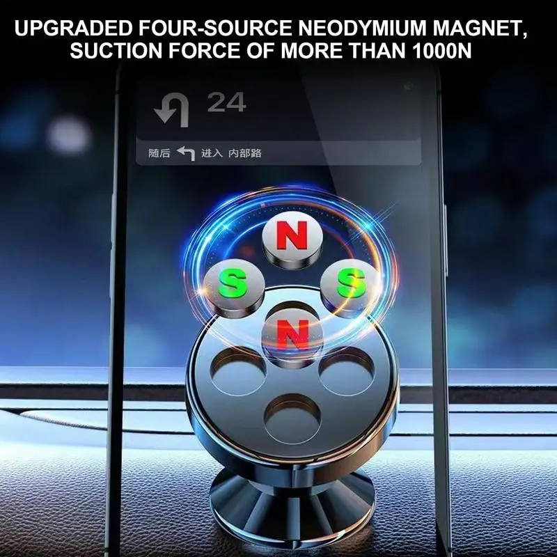 

Magnetic Car Phone Mount Vehicle Smartphone Mount Anti-Slip Shockproof Magnetic Phone Holder For Truck Vehicle Windshield