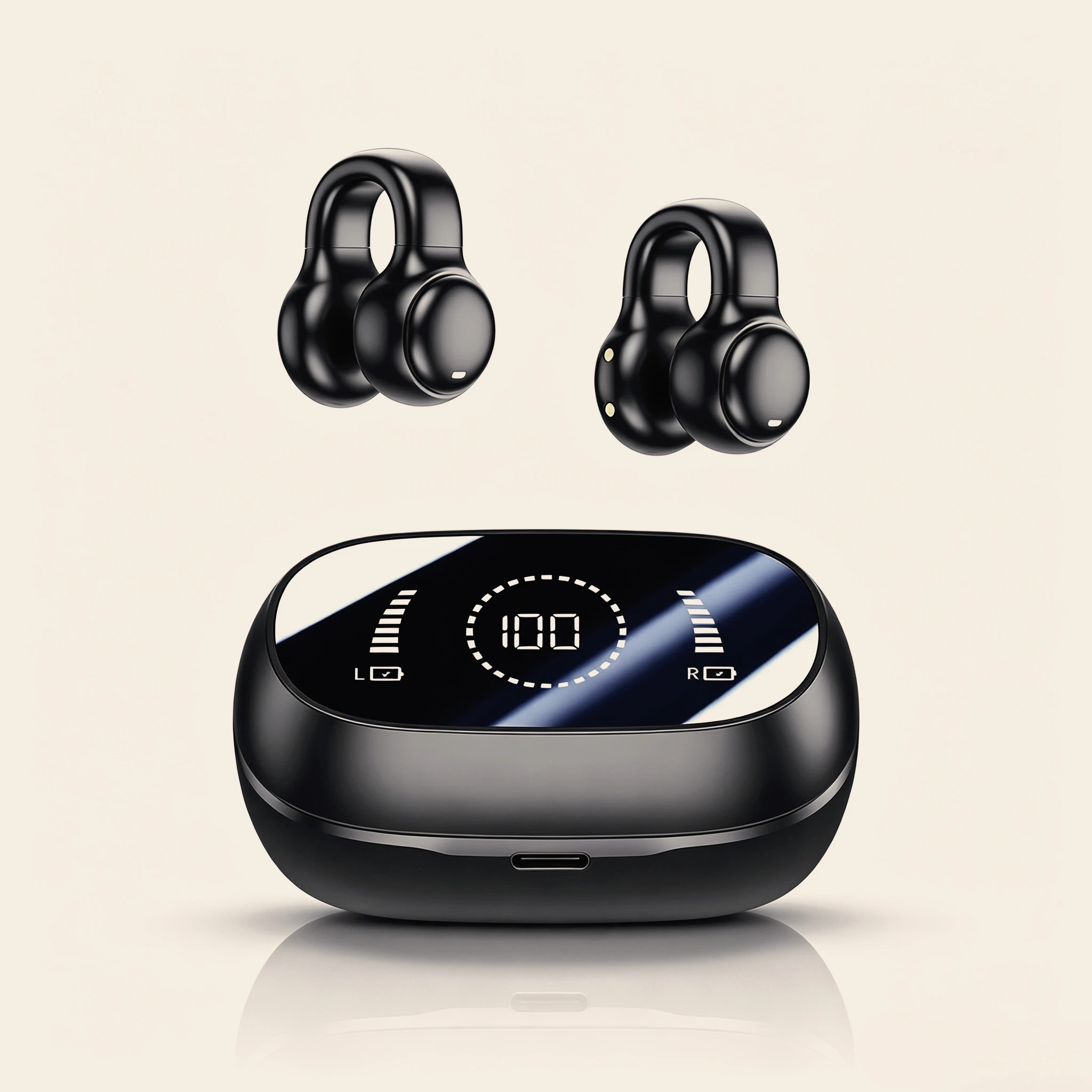 Tws Earbuds Bluetooth 5.3 - Kabellose TWS-Knochenleitungs-Bluetooth-Kopfhörer Stereo-Audio Sport-Headset Geräuschunterdrückendes Mikrofon