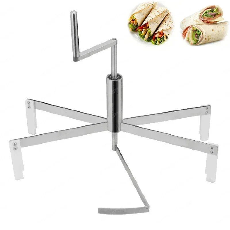 Stainless Steel Crepe Maker Pancake Burritos Taco Tortilla Batter Spreader Stick Pie Tool Kitchen Tool with 4 Stands