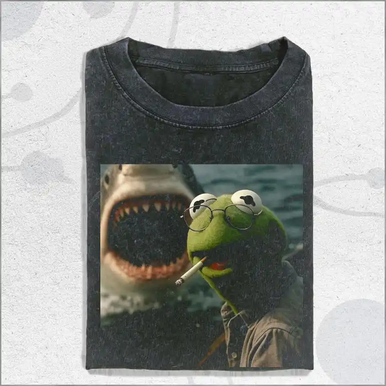 Smoking kills, so do sharks Casual T-shirt Oversized Unisex T-shirt Streetwear Trendy Cotton New Model personality Clothes Short