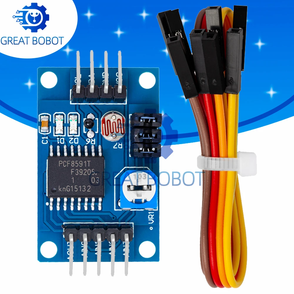 PCF8591 AD/DA Conversion Module - Versatile Digital/Analog Converter for Temperature and Illumination Measurements