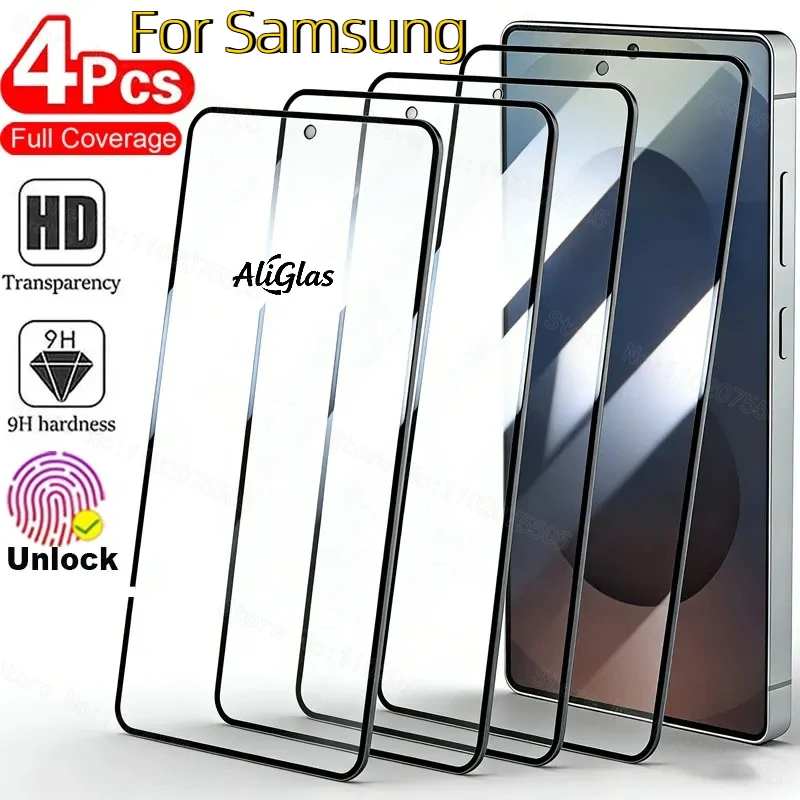

Комплект из 4 защитных стекол HD для разблокированных смартфонов Samsung Galaxy S21 S22 S23 S24 S25 S26 Ultra Plus S21 S23 S24 S25 FE S25 S26 Edge