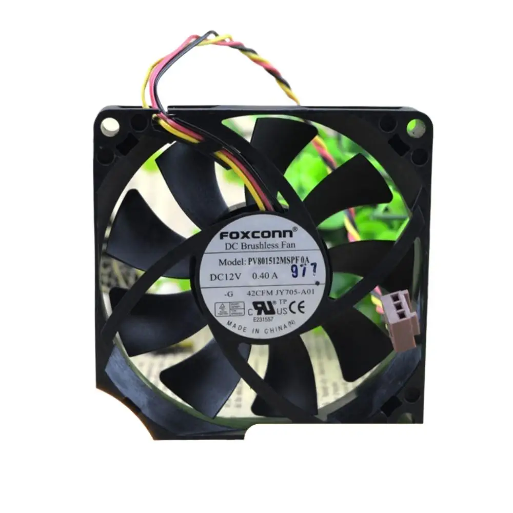 

80mm Fan For Vostro 200S 220S 530S 531S Chassis Cooling JY705 PV801512MSPF 12V 0A Power Supply
