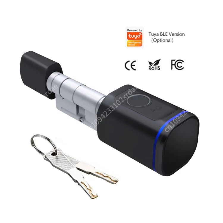 

Fingerprint Smart Lock Cylinder Remote Control Network Digital Lock Tuya Wifi App Security Smart Lock