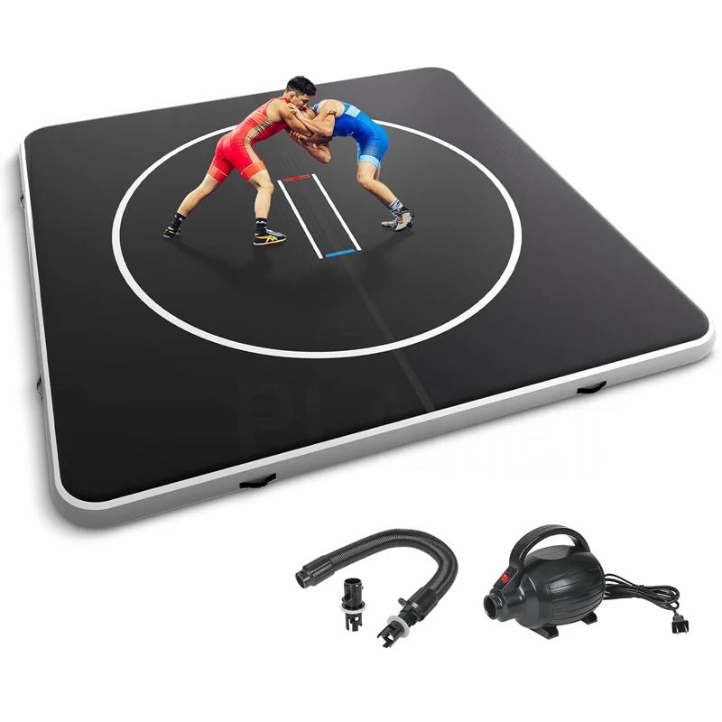 Premium 300cm x 300cm PVC waterproof 10cm thick, Jiu Jitsu air cushion gymnastics mat, gym inflatable wrestling mat