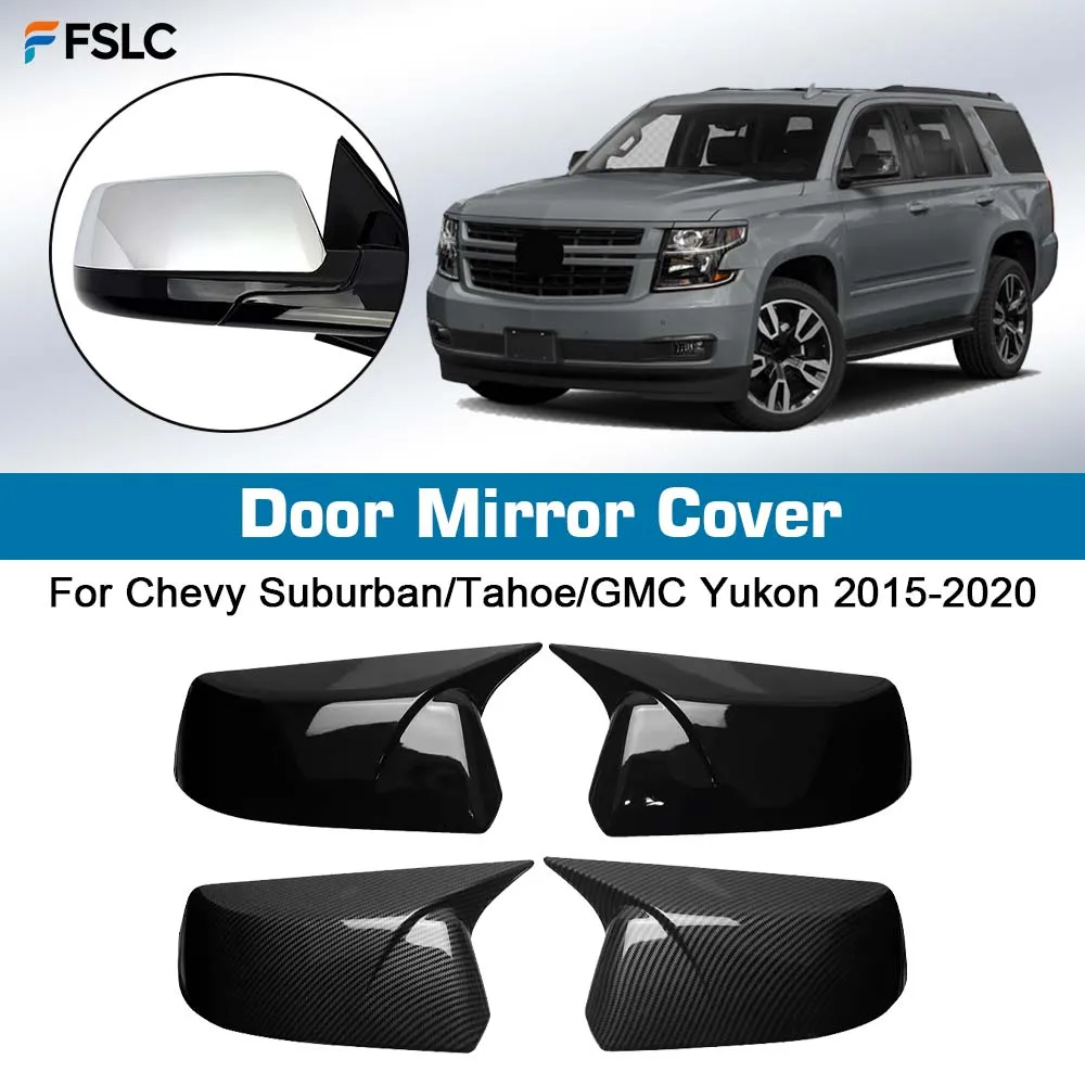 

⭐Genuine⭐ Protective Cover Carbon Fiber Door Mirror Cover For Chevy Suburban/Tahoe/GMC Yukon 2015-2020 Cars Accessories
