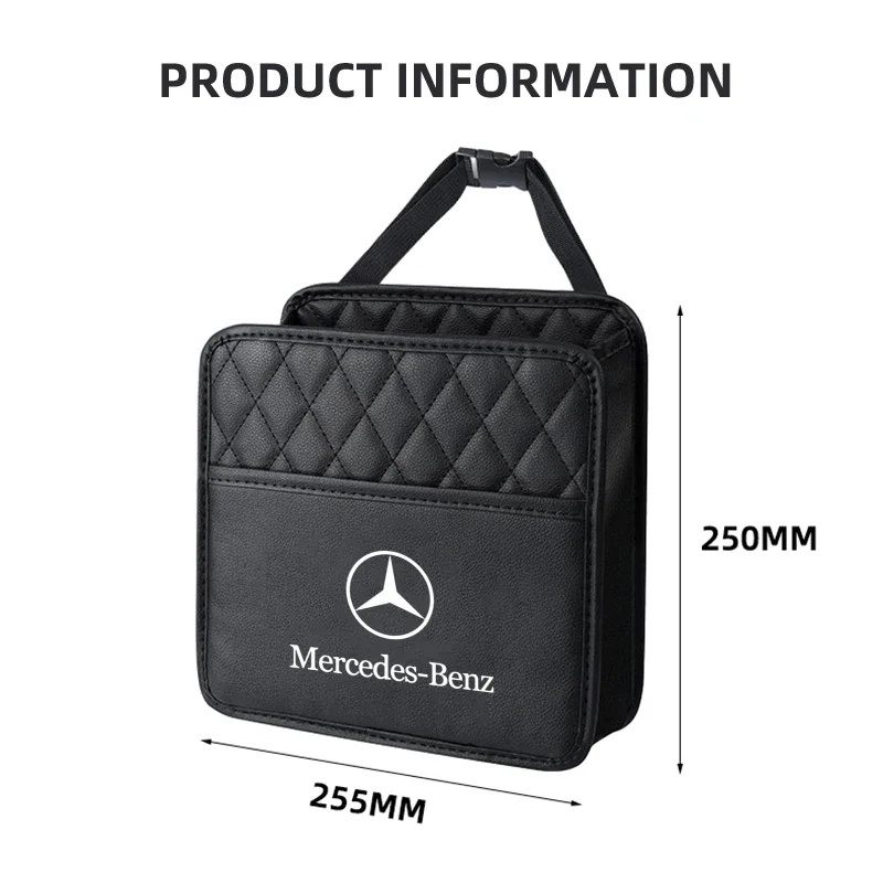 1PC Car Back Seat Storage Bag Multifunctional Hanging Organizer Stowing Tidying Accessorie for Mercedes Benz AMG GLC CLA GLA GLB