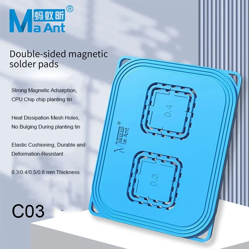 MAANT C03 Magnetic Silicone Mat Universal Pad High Temperature Resistant and Easy to Clean Mobile Phone Repair Tin Planting Tool