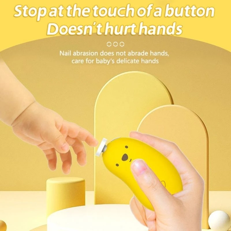 

J15U Newborns Nails Care Electric Clip set 6 in 1 Low Noise Designs Ergonomic & Quiet Files set for Stress Frees Trimming