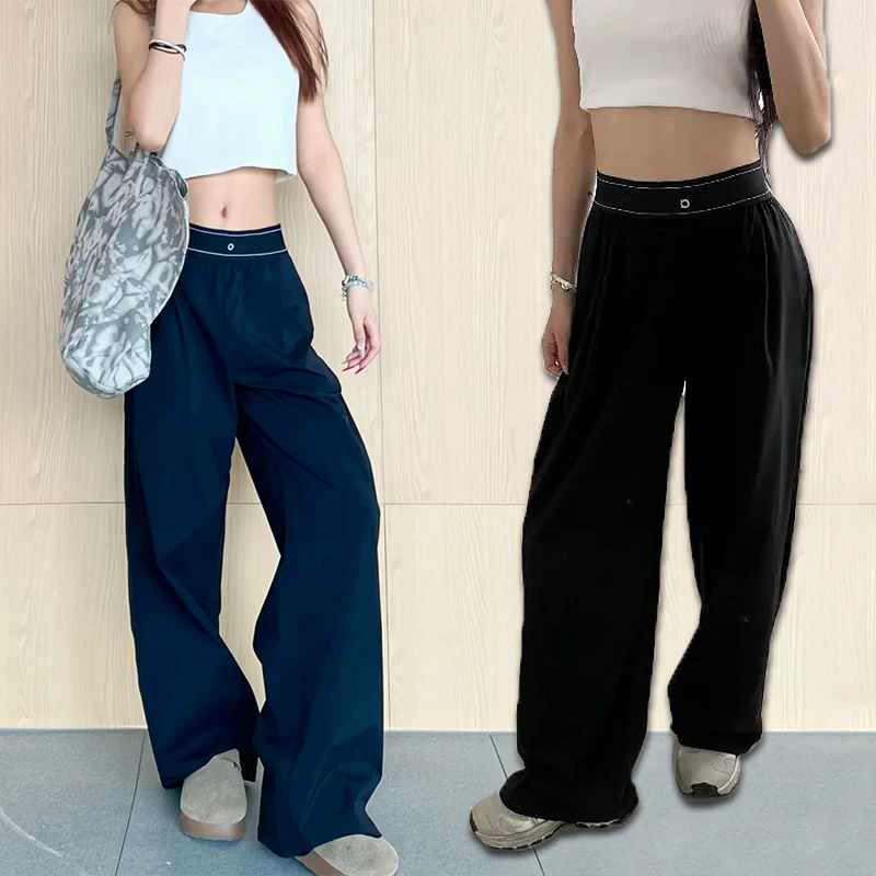 

Женские спортивные штаны для тенниса, бега, тренировок, быстросохнущие свободные удобные двухслойные спортивные повседневные брюки для фитнеса