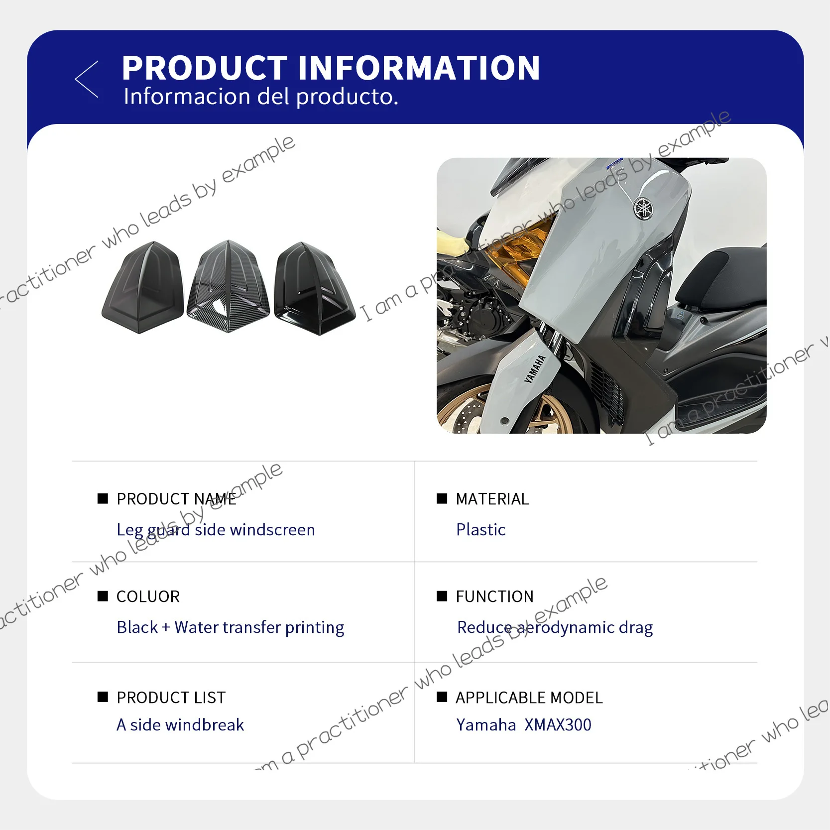 

Suitable for Yamaha XMAX300 23-25 years, body wind cutting, wing leg guard, side wind shield