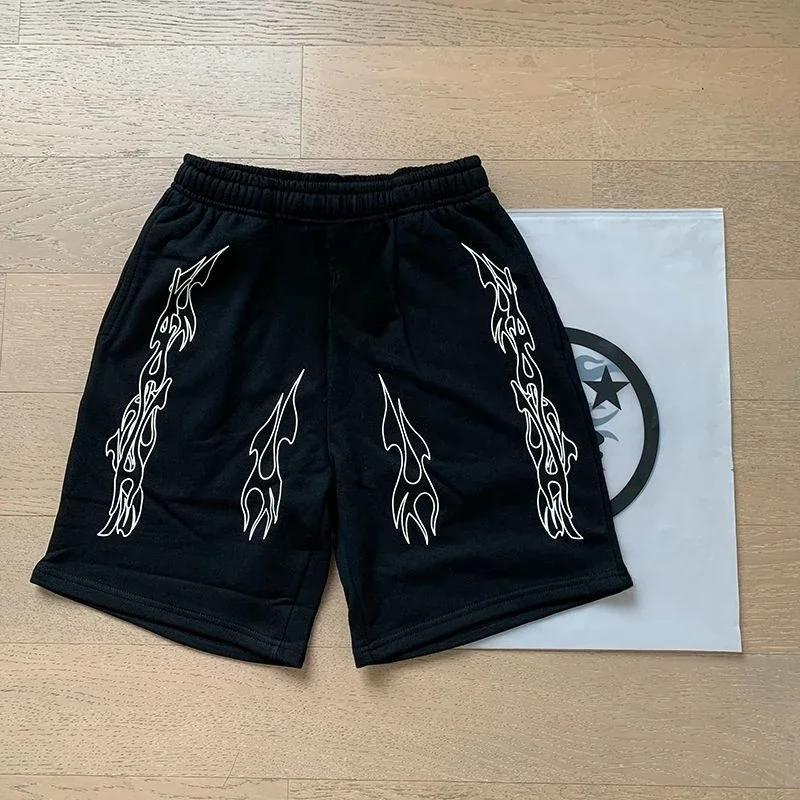 Hell 2024 New Star High Version American Fashion Brand High Street Washed Retro Casual Pure Cotton Looped Pile Shorts Men Summer