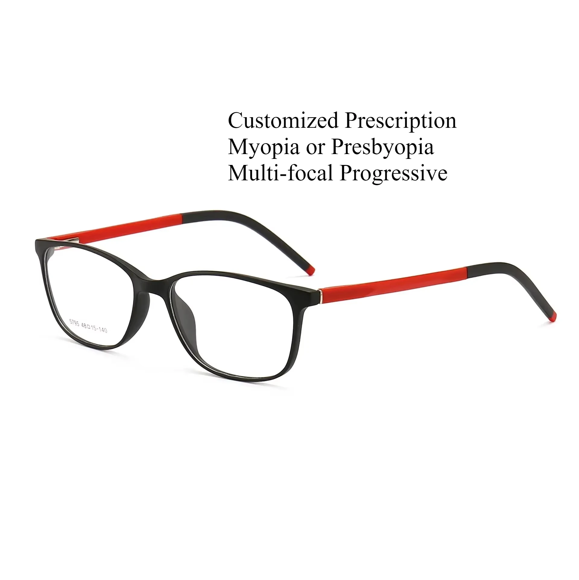 Customized Prescription Women TR90 Frame Photochromic Myopia Reading Glasses Multi-focal Progressive Lens