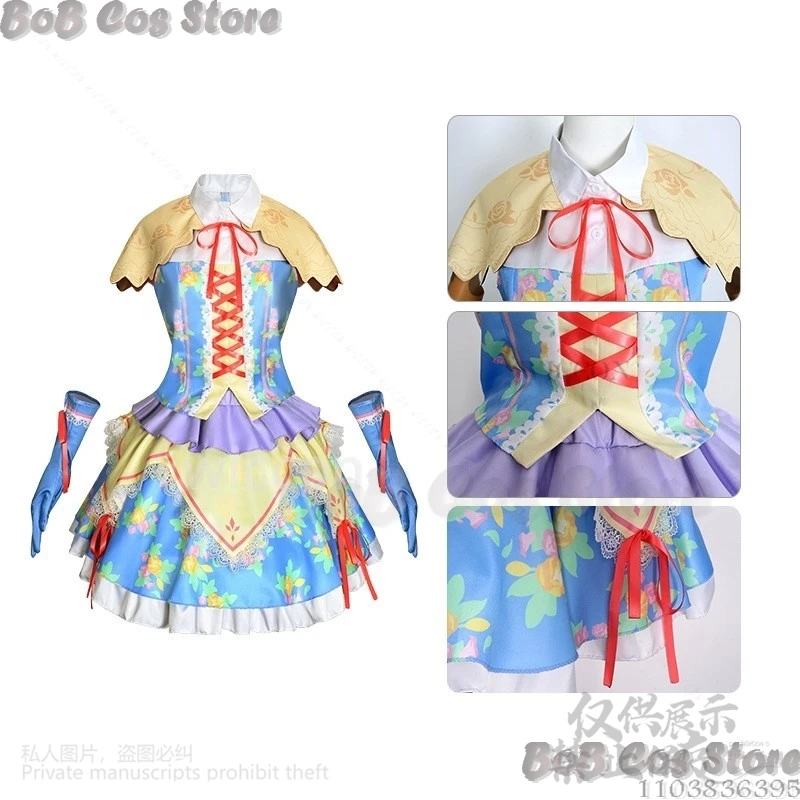 Kiriya Aoi Anime Aikatsu！Cosplay Kawai Japanese Idol Flower Dress Lolita Lovely Girl Uniform Wig Girl Woman Comic Con Customized