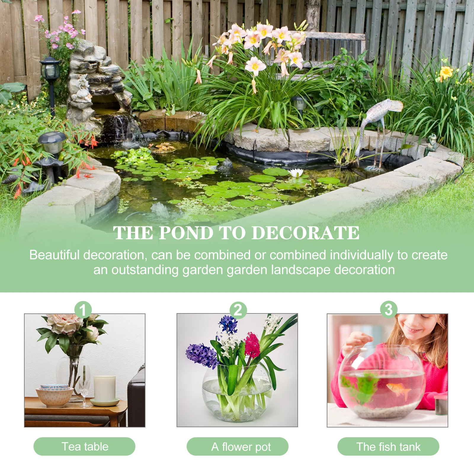 

3Pcs Floating Aquarium Decor Ceramic Fish Tank Ornaments Handcrafted Painted Design for Tea Table Flower Pool Home Decoration