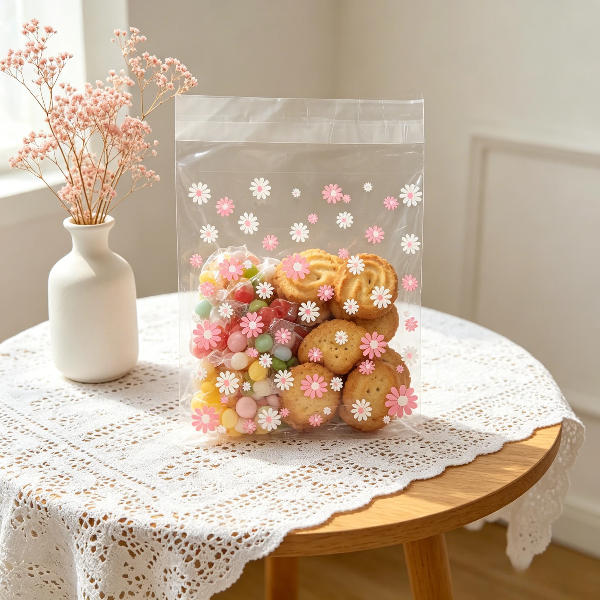 Selbstklebende Keks-Cellophanbeutel, Selbstversiegelnde Verpackungsbeutel für Geschenke, Partys, Bäckereien, Süßigkeiten und Schokolade