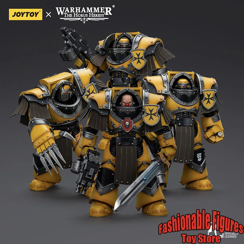 JOYTOY 1/18 Scale Warhammer The Horus Heresy lmperial Fists  Legion Cataphractii Terminator Squad 13.6Cm Action Figure Joints Mo