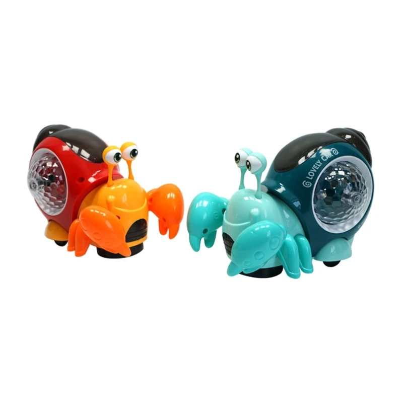 

B2EB Electronic Universal Wheel Crawling Crab Toy Children Interactive Early Educational Crawling Toy for Infant Kindergarten