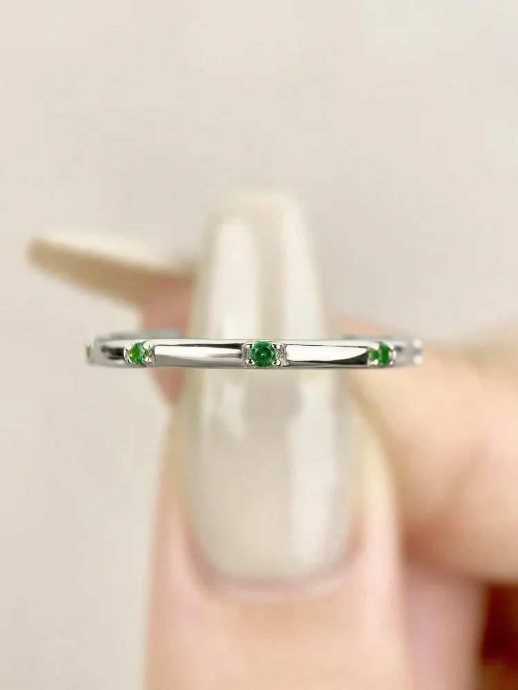 925 فضة الزركون الخيزران المشتركة المألوف خاتم بسيط للنساء المشاركة الزفاف الفاخرة عالية الجودة غرامة مجوهرات