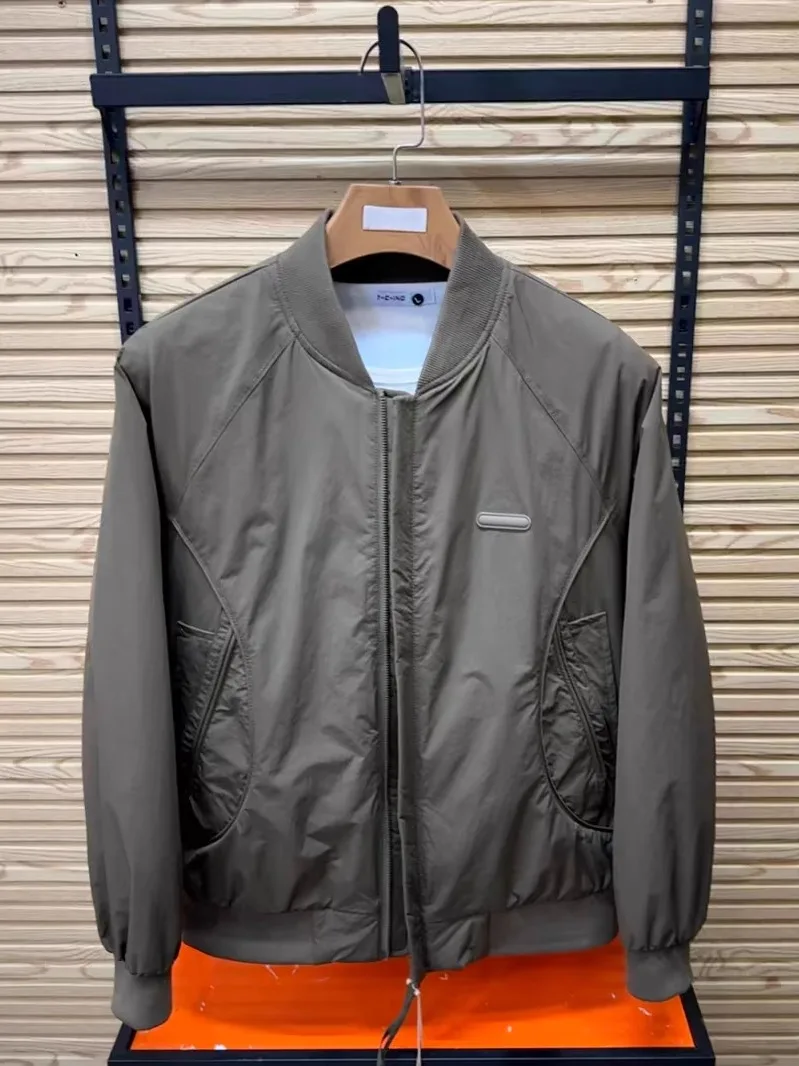 

Высококачественная модная мужская куртка-бомбер с воротником-стойкой для осени и зимы, новинка, универсальная, деловая, приталенная...