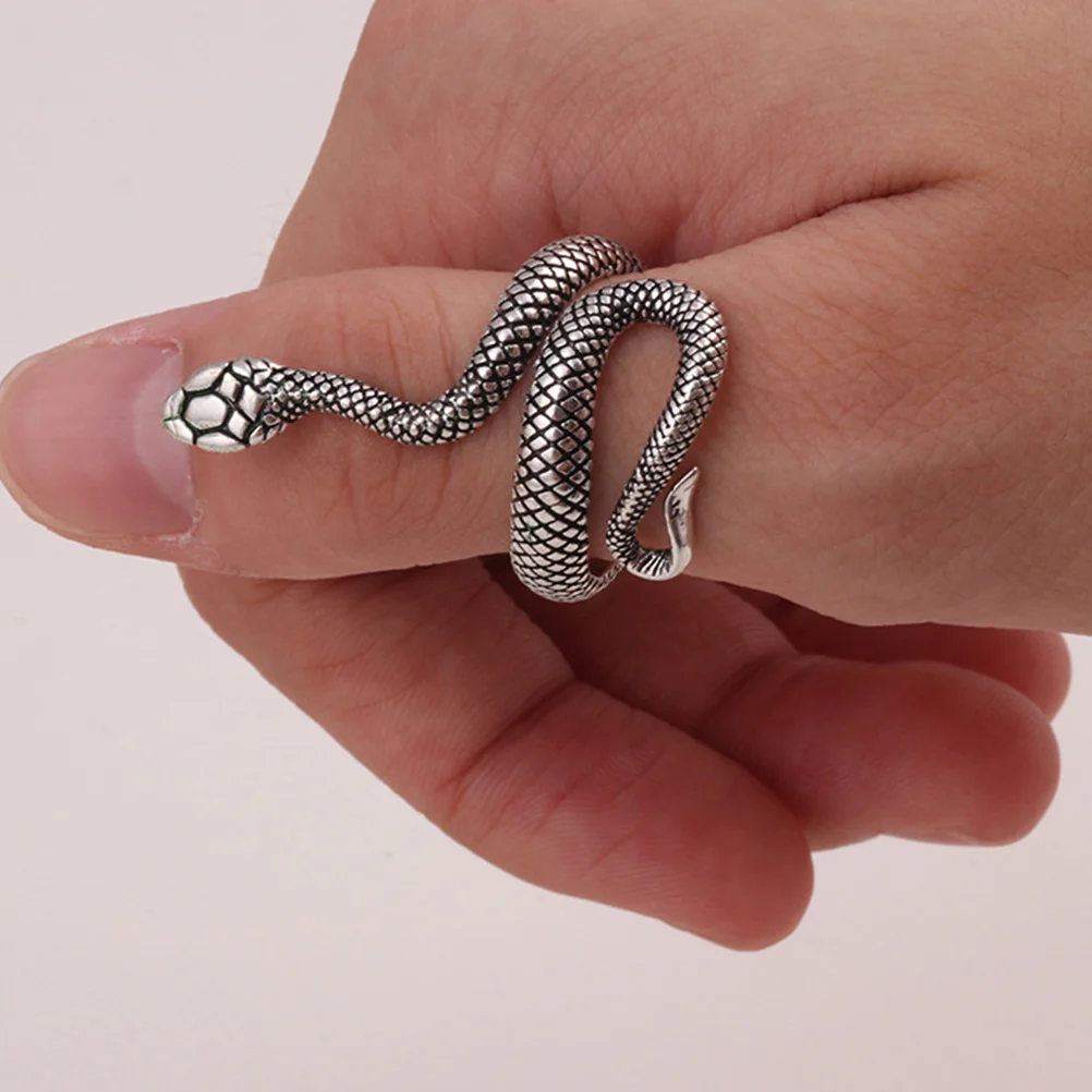 

10pcs Snake Shaped Rings High Quality Alloy Anti Rust Decorative Punk Style Finger Jewelry Premium Special Design